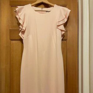 NWT Tommy Hilfiger Ballet Pink Flutter Sleeve Dress - Size 10